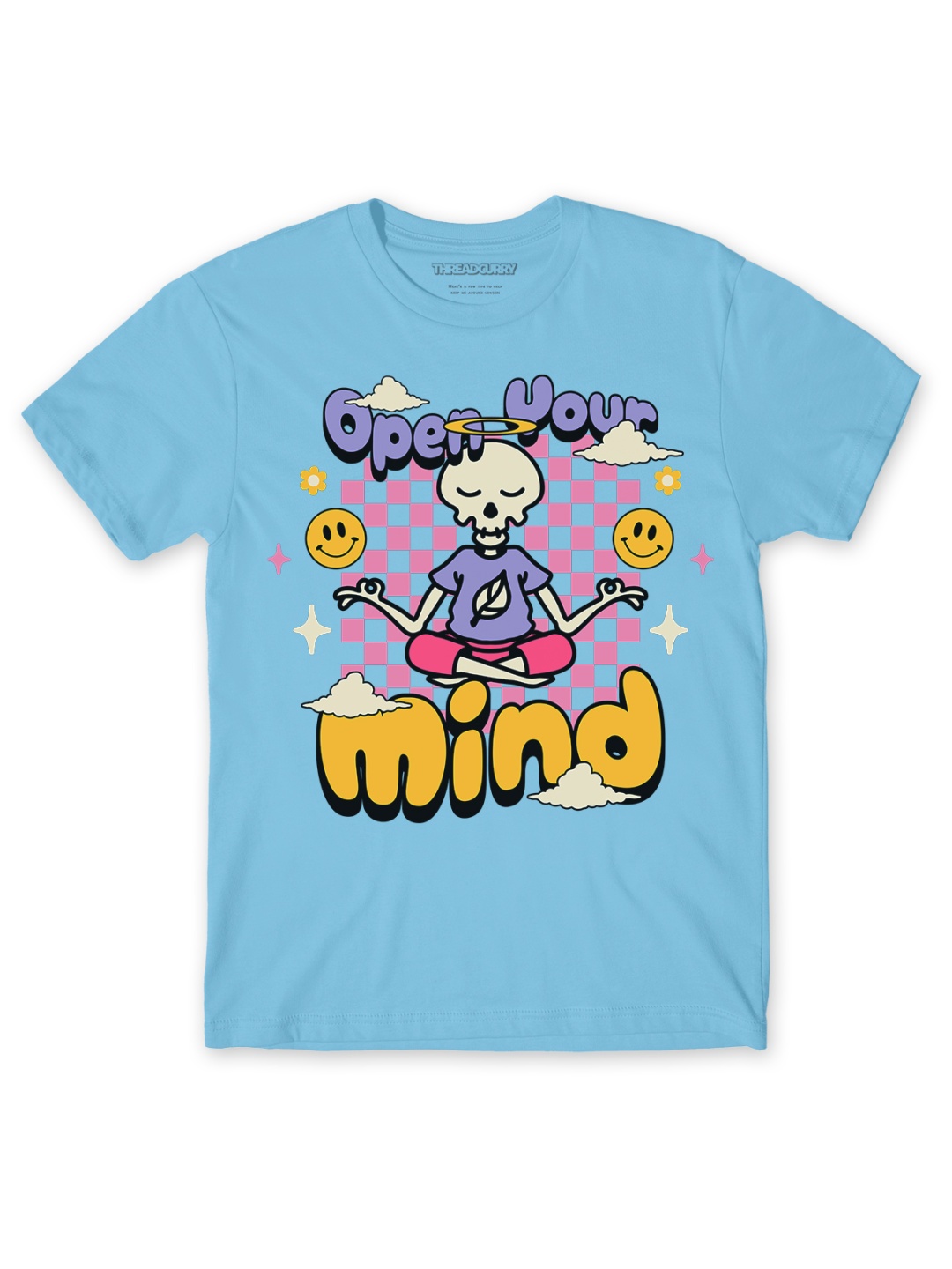 

THREADCURRY Boys Graphic Printed Round Neck Cotton T-shirt, Blue