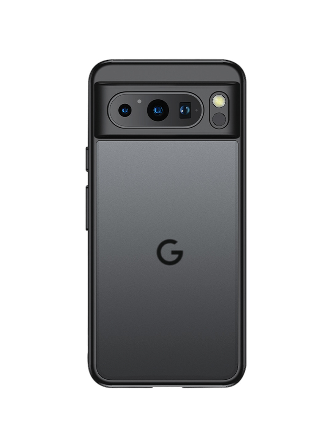 

DailyObjects Frosted Clear Google Pixel 8 Pro Back Case, Black