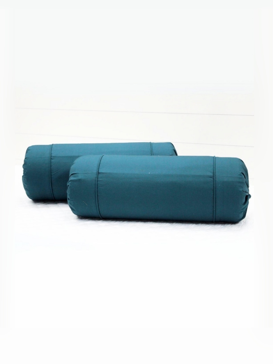 

Aurave Blue 2 Pieces Cotton 210 TC Bolster Covers