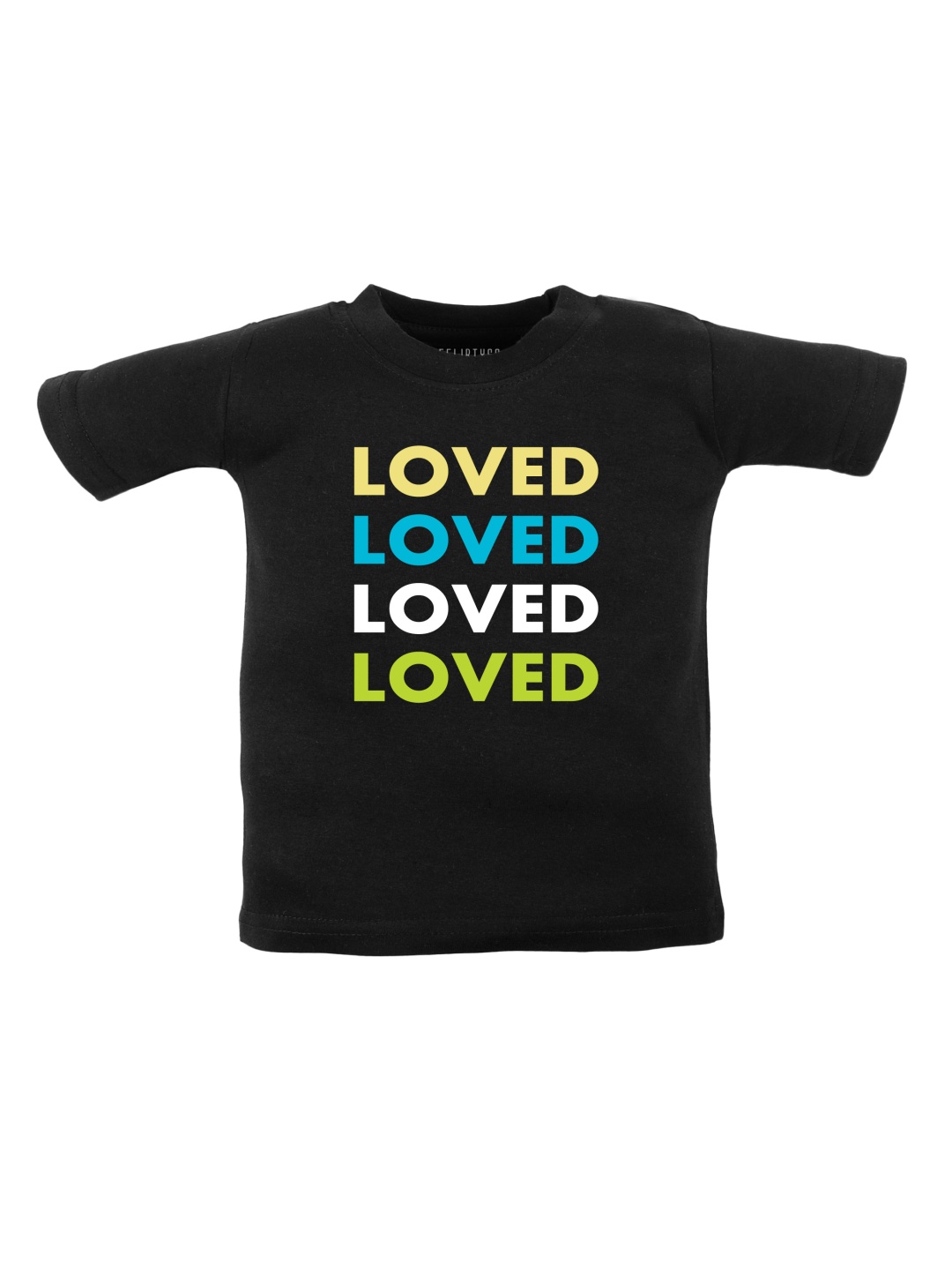 

FFLIRTYGO Unisex Kids Typography Printed Round Neck Cotton T-shirt, Black