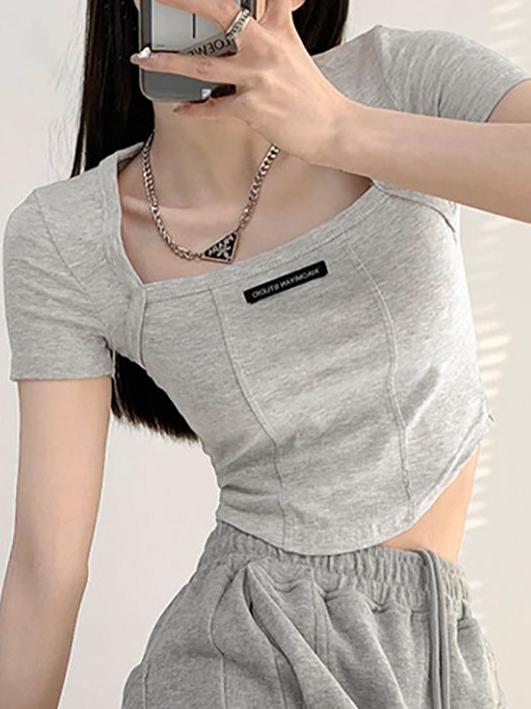 

StyleCast x Revolte Top, Grey