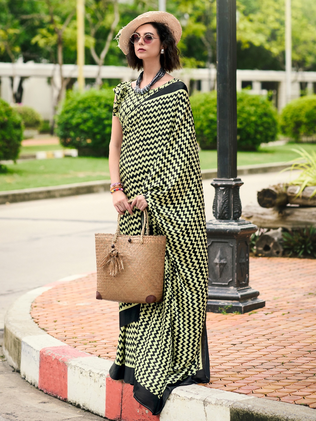 

Panzora Satin Saree, Yellow