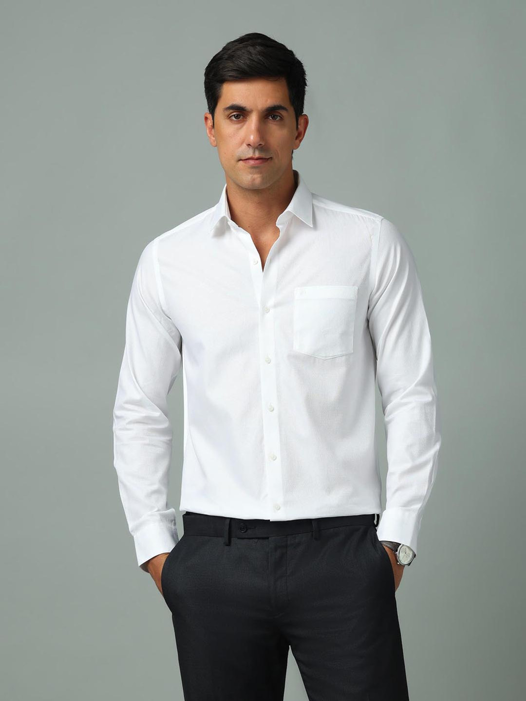 

Arrow Iconic Manhattan Slim Fit Solid Shirt, White