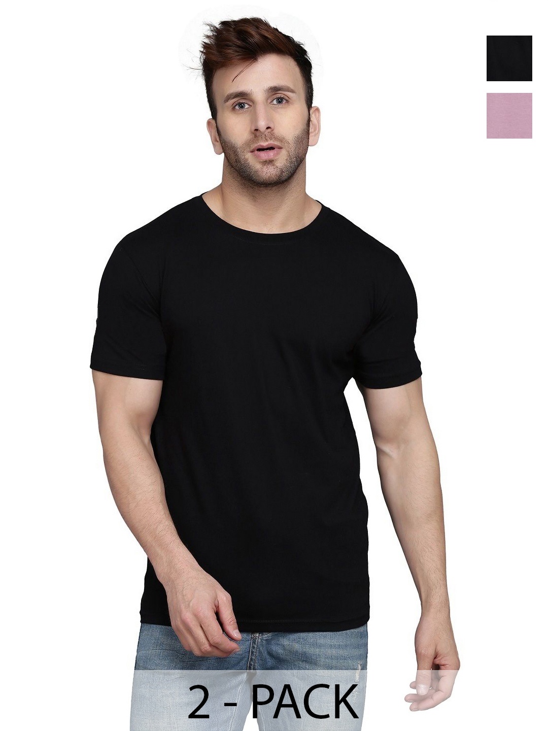 

WOOSTRO Men 2 Slim Fit T-shirt, Purple