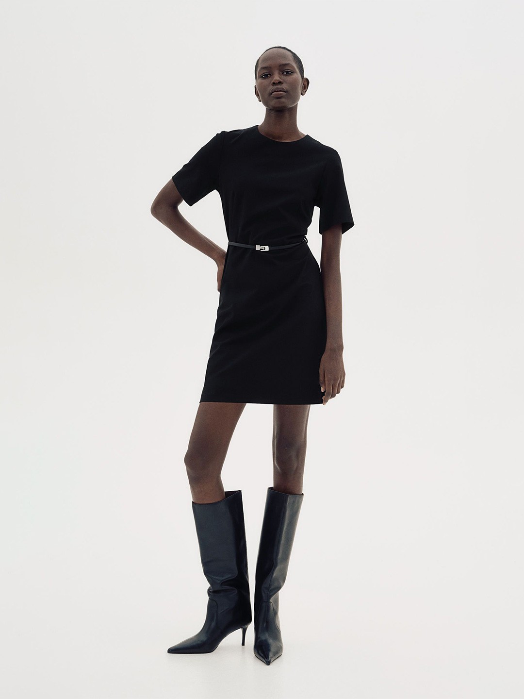 

H&M Belted Dress, Black