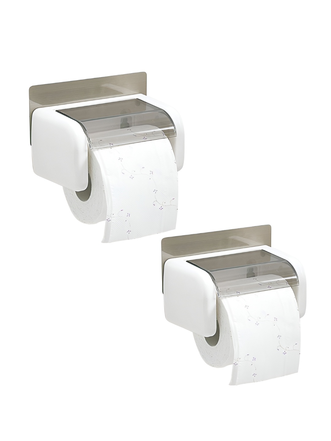 

HOKIPO White 2 piece Solid Plastic Tissue Holders