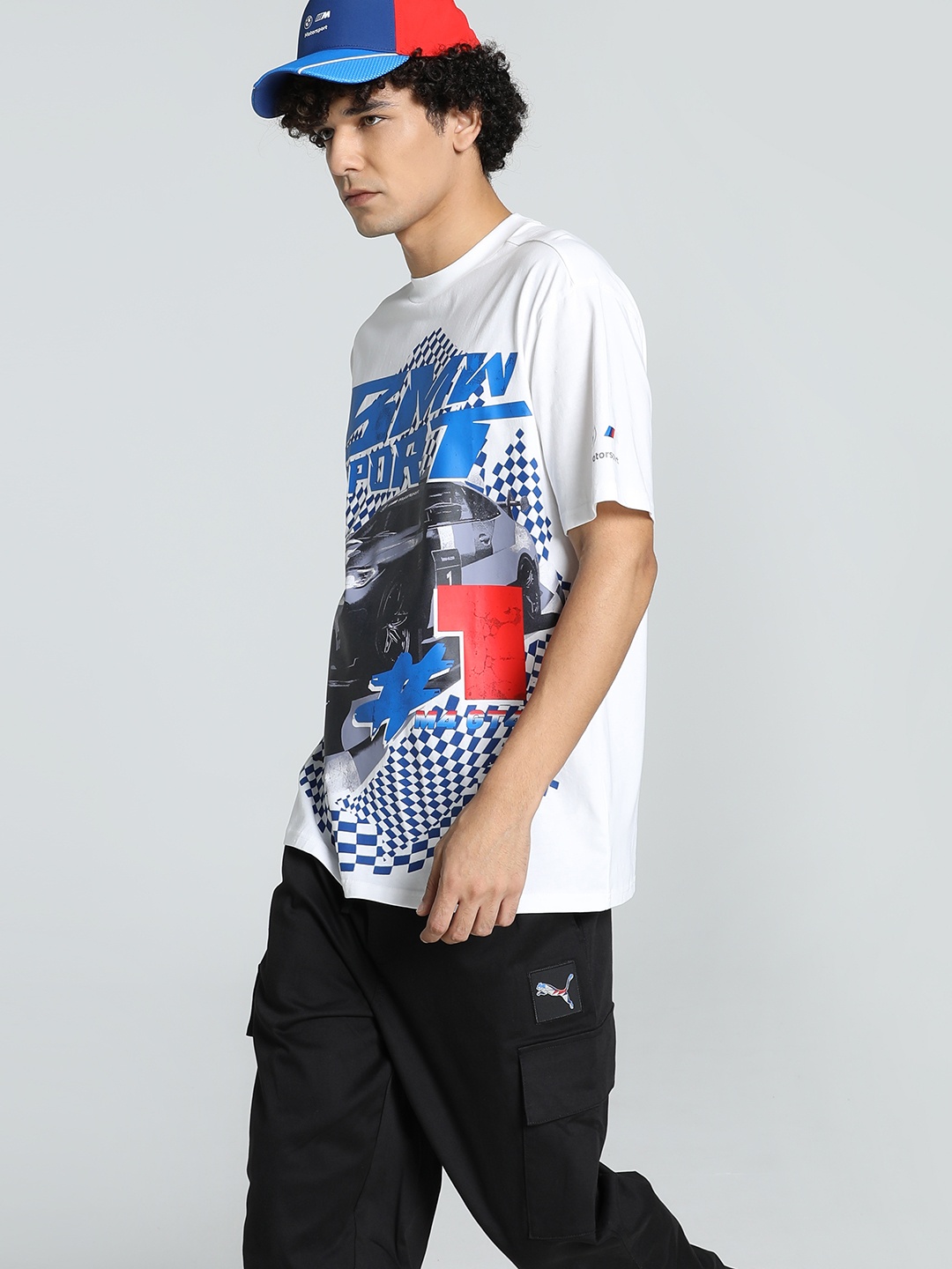 

PUMA Motorsport Men BMW M Graphic Printed Cotton T-shirt, White
