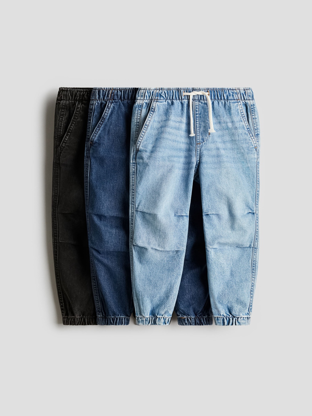 

H&M 3-Pack Denim Joggers, Blue