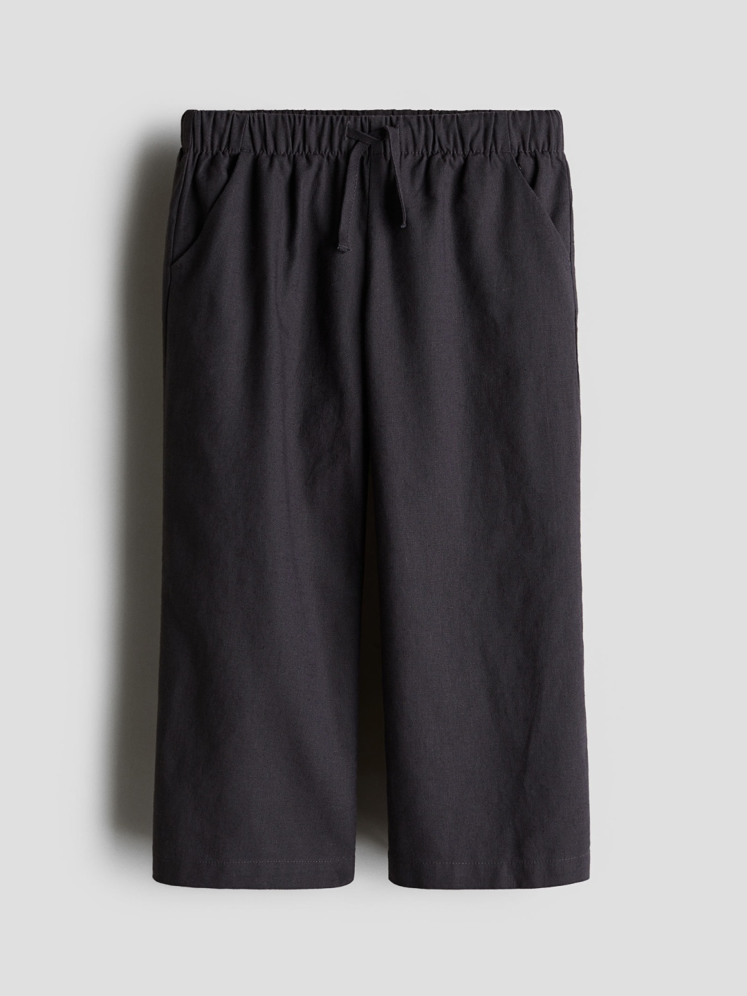 

H&M Linen-Blend Joggers, Grey