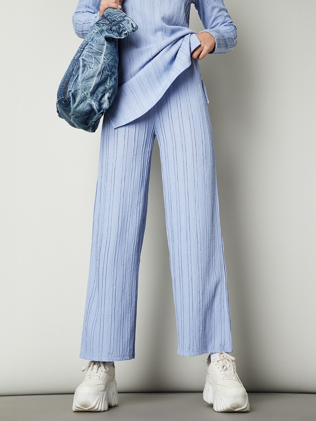 

max Women Mid-Rise Trousers, Blue