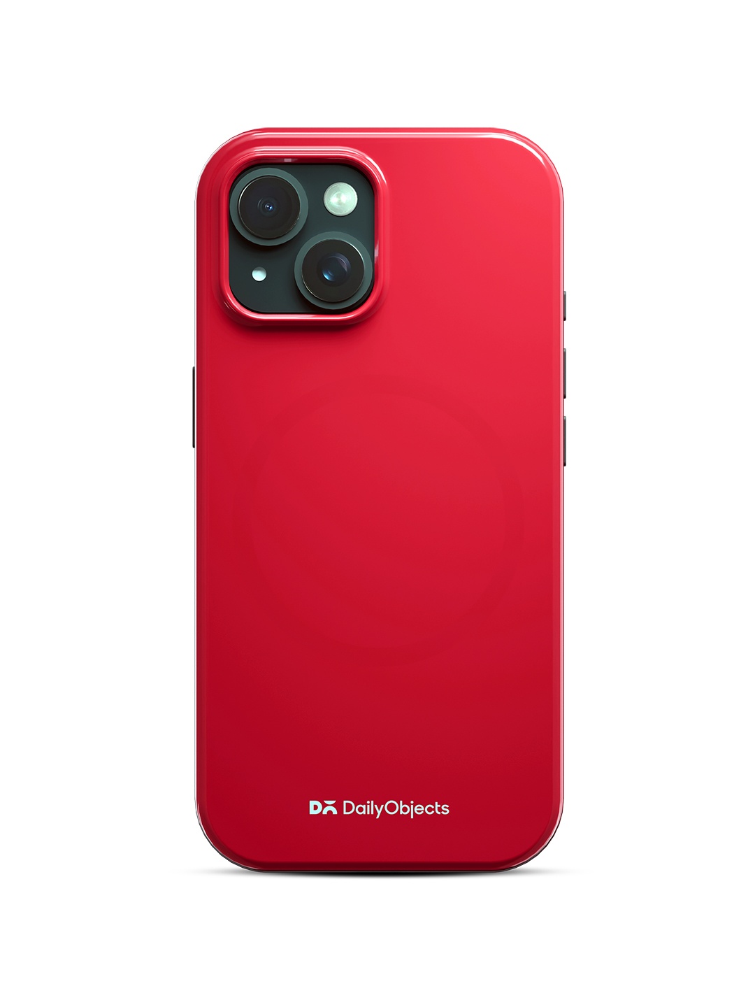 

DailyObjects Solid Enamel Bumper MagSafe iPhone 15 Back Case, Red