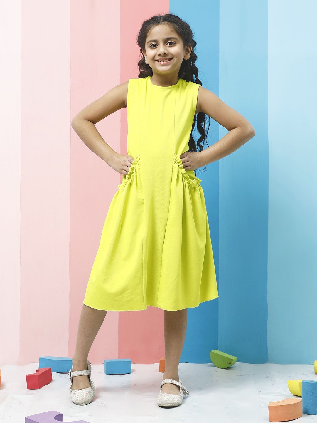 

Athena Girl A-Line Midi Dress, Lime green