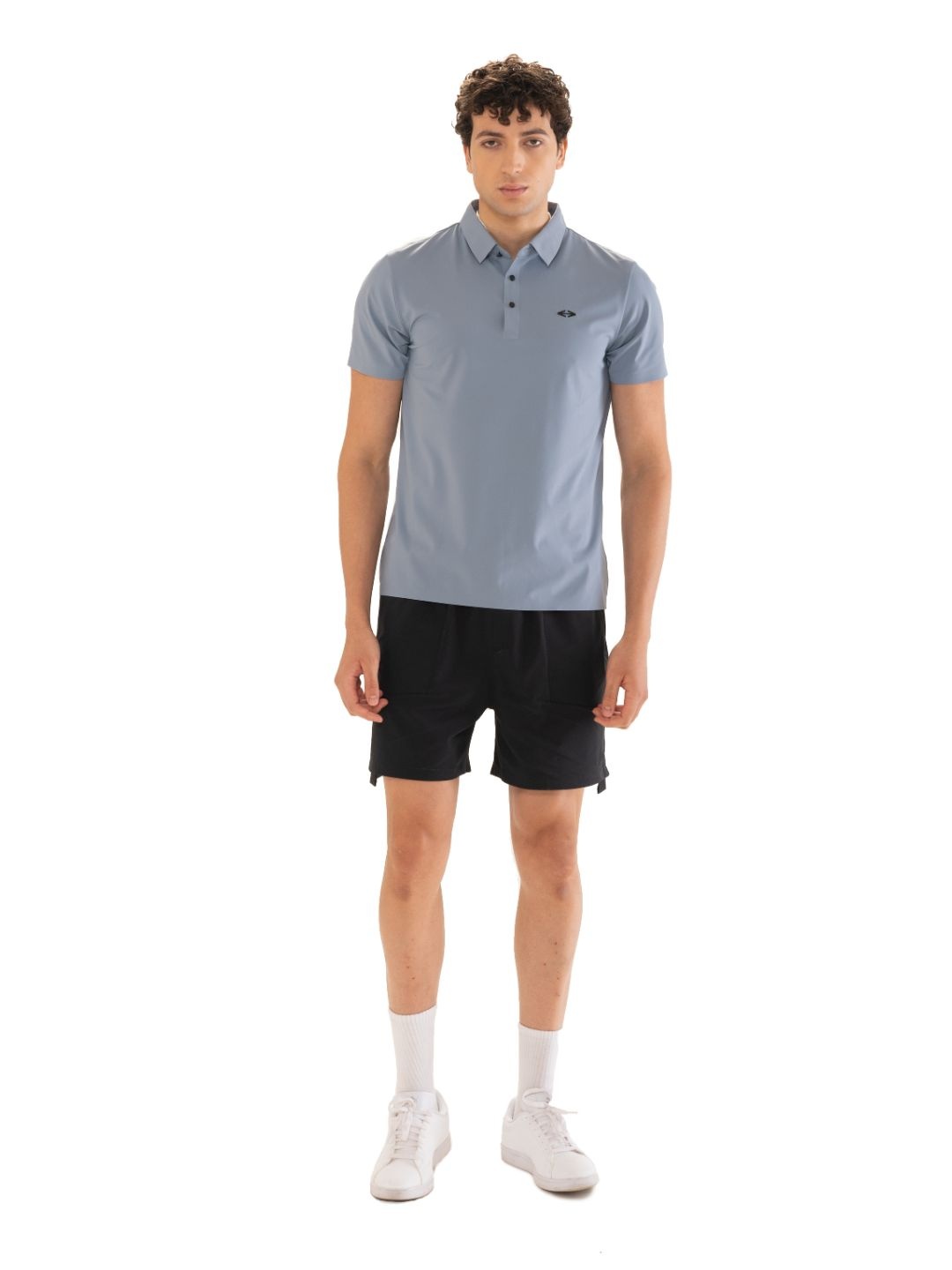 

STRCH Men Anti Odour Solid Polo Collar T-shirt, Grey