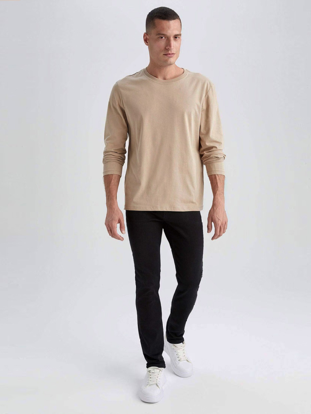 

CLAFOUTIS Men Long Sleeves Sweatshirt, Beige