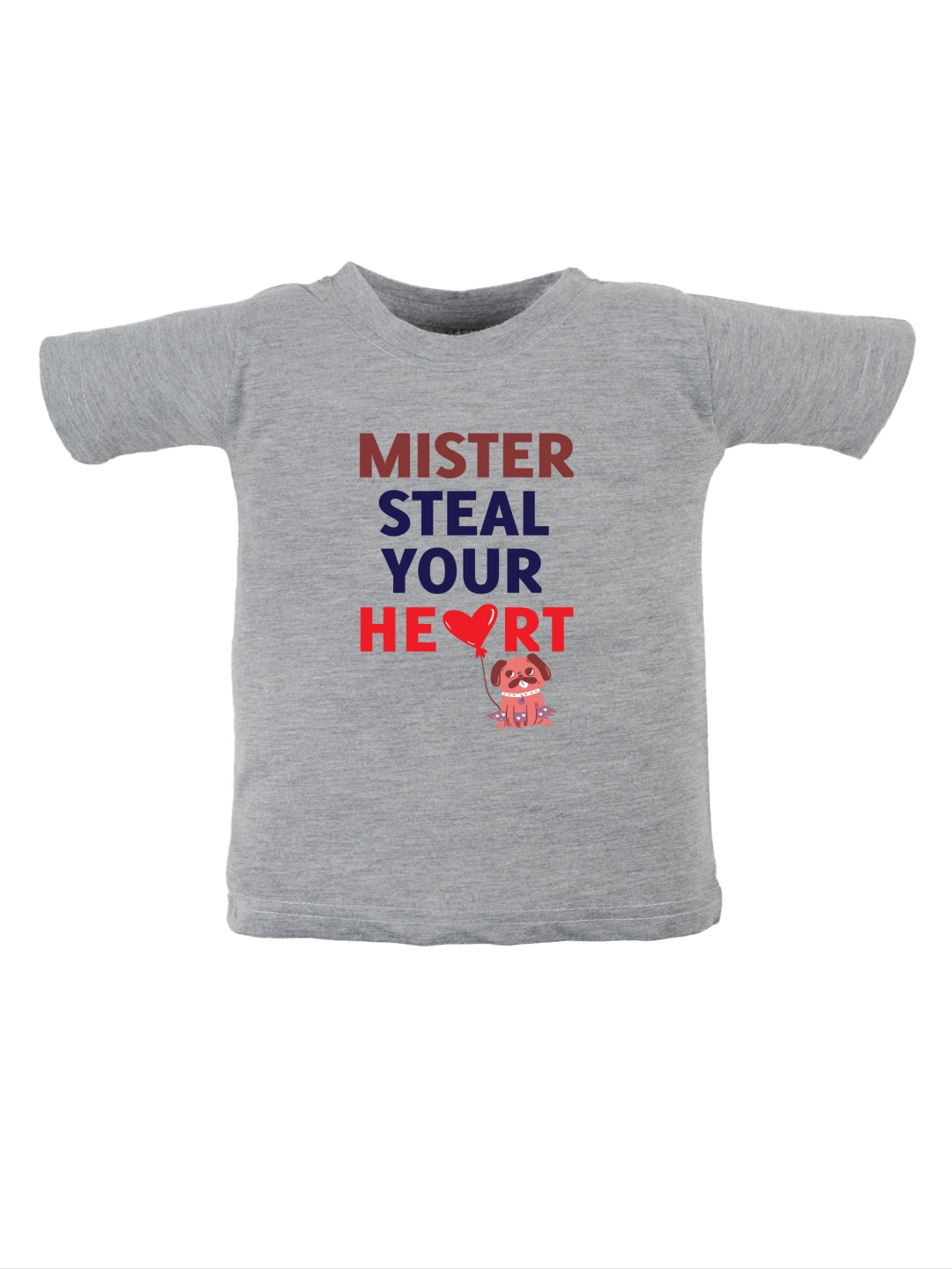

FFLIRTYGO Unisex Kids Typography Printed Round Neck Cotton T-shirt, Grey