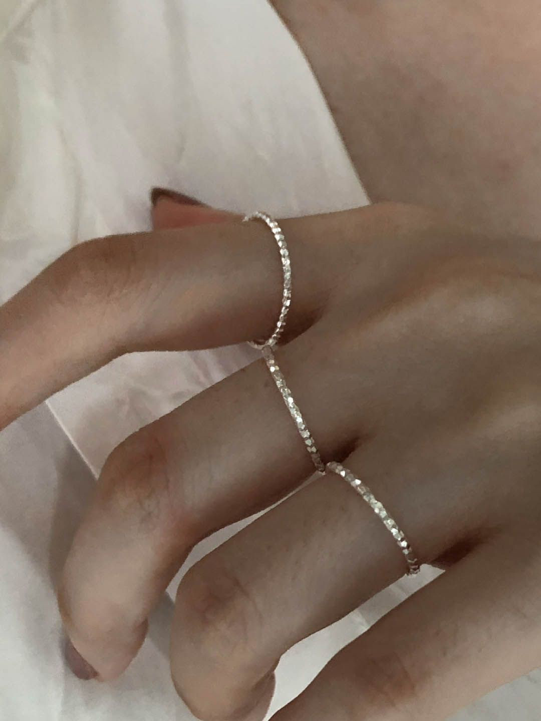 

StyleCast Silver-Toned Silver-Plated Adjustable Finger Ring