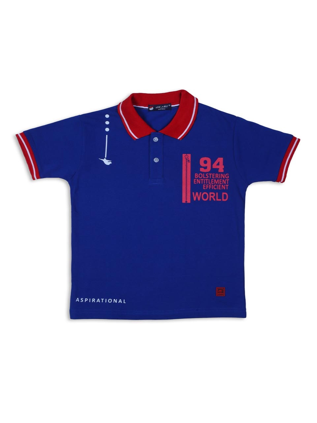 

Little Marco Boys Polo Collar Applique T-shirt, Blue