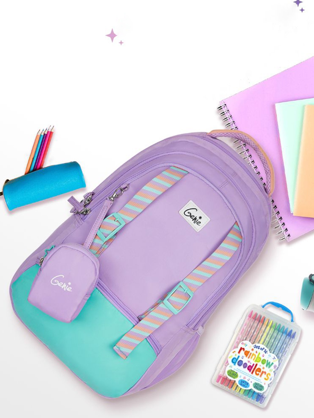

Genie Girls Graphic Medium Backpack, Purple
