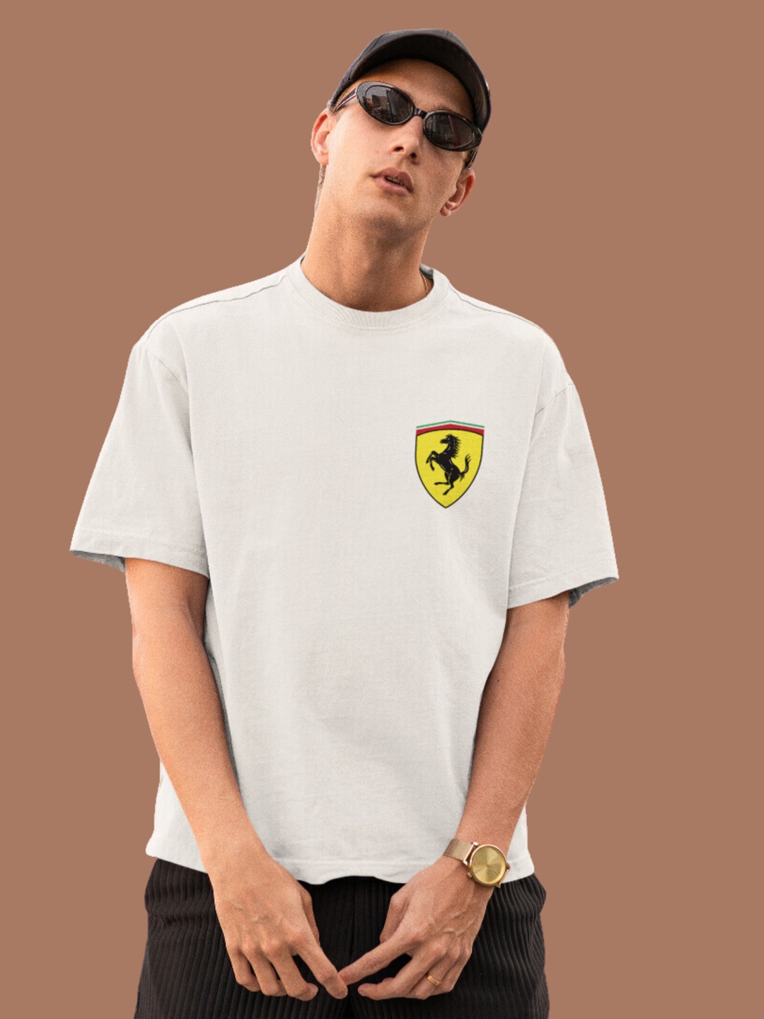 

Broke Memers Men Graphic Printed Round Neck Cotton Oversized T-shirt, Off white