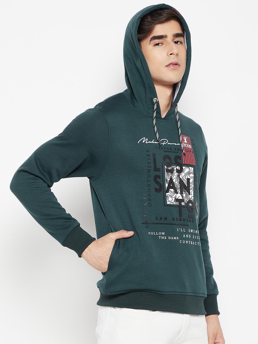 

LYCOS Men Printed Sweatshirt, Green