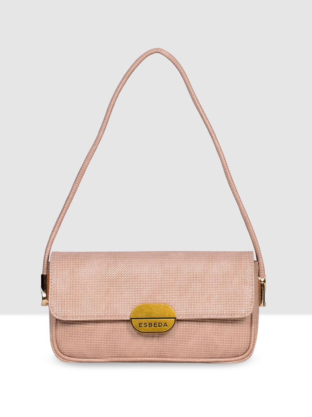

ESBEDA Women Textured Structured Shoulder Bag, Pink