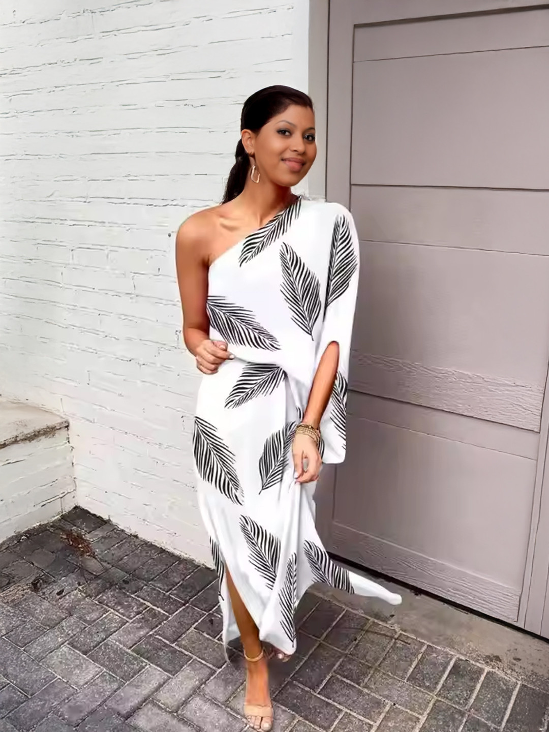 

StyleCast Print Maxi Dress, White