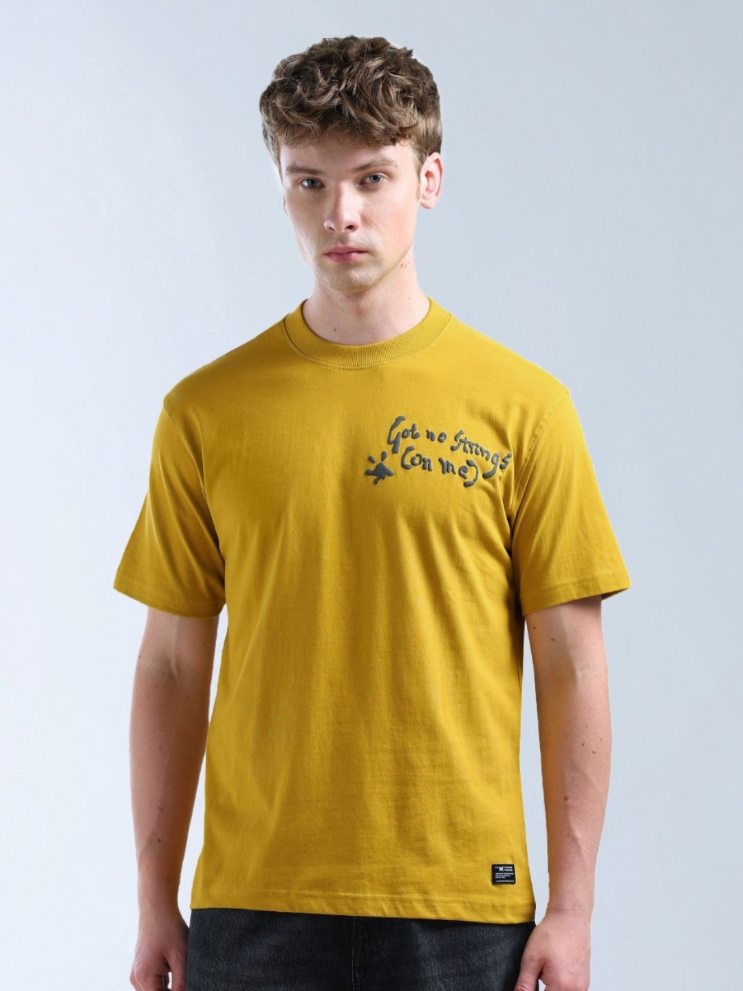 

Flying Machine Typographic Printed Relaxed Fit T-Shirt, Yellow