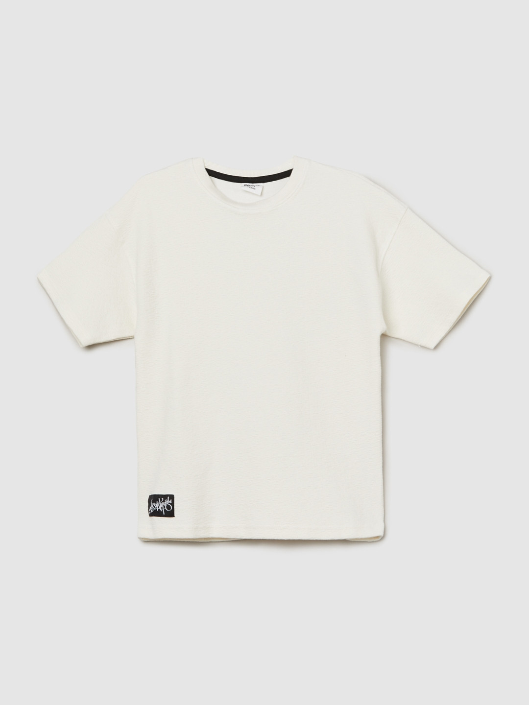 

max Boys Solid Round Neck Cotton T-shirt, White