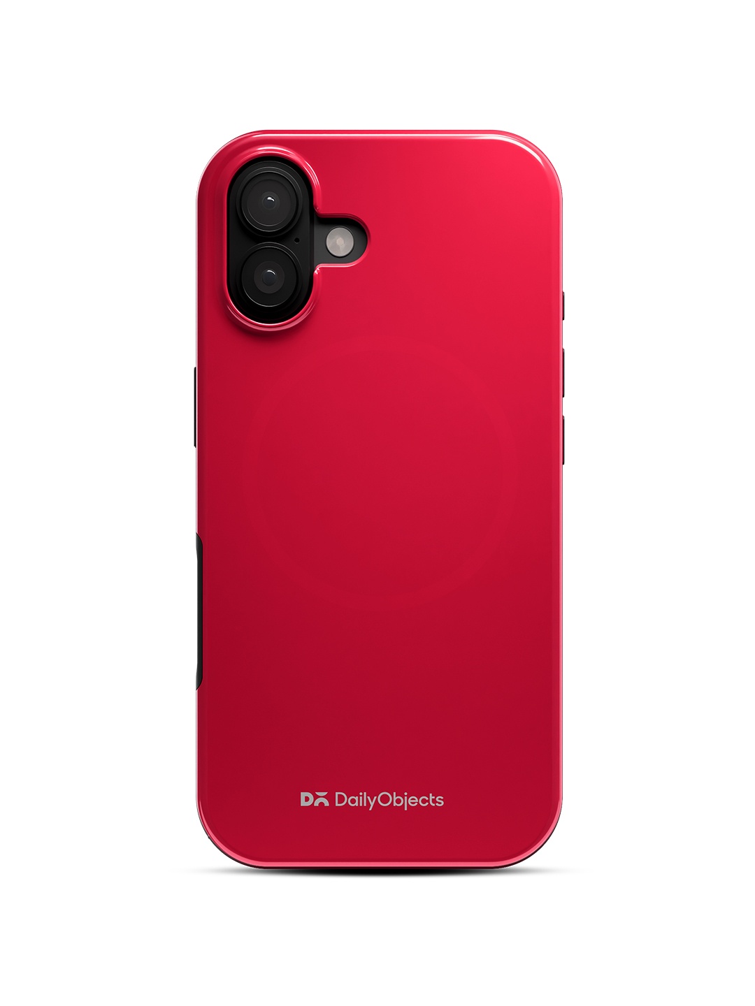

DailyObjects Solid Enamel Bumper MagSafe iPhone 16 Back Case, Red
