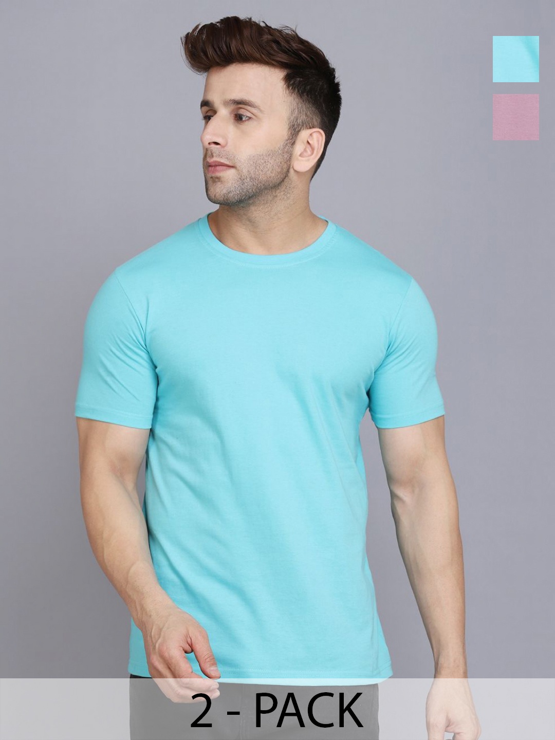 

WOOSTRO Men 2 Slim Fit T-shirt, Purple