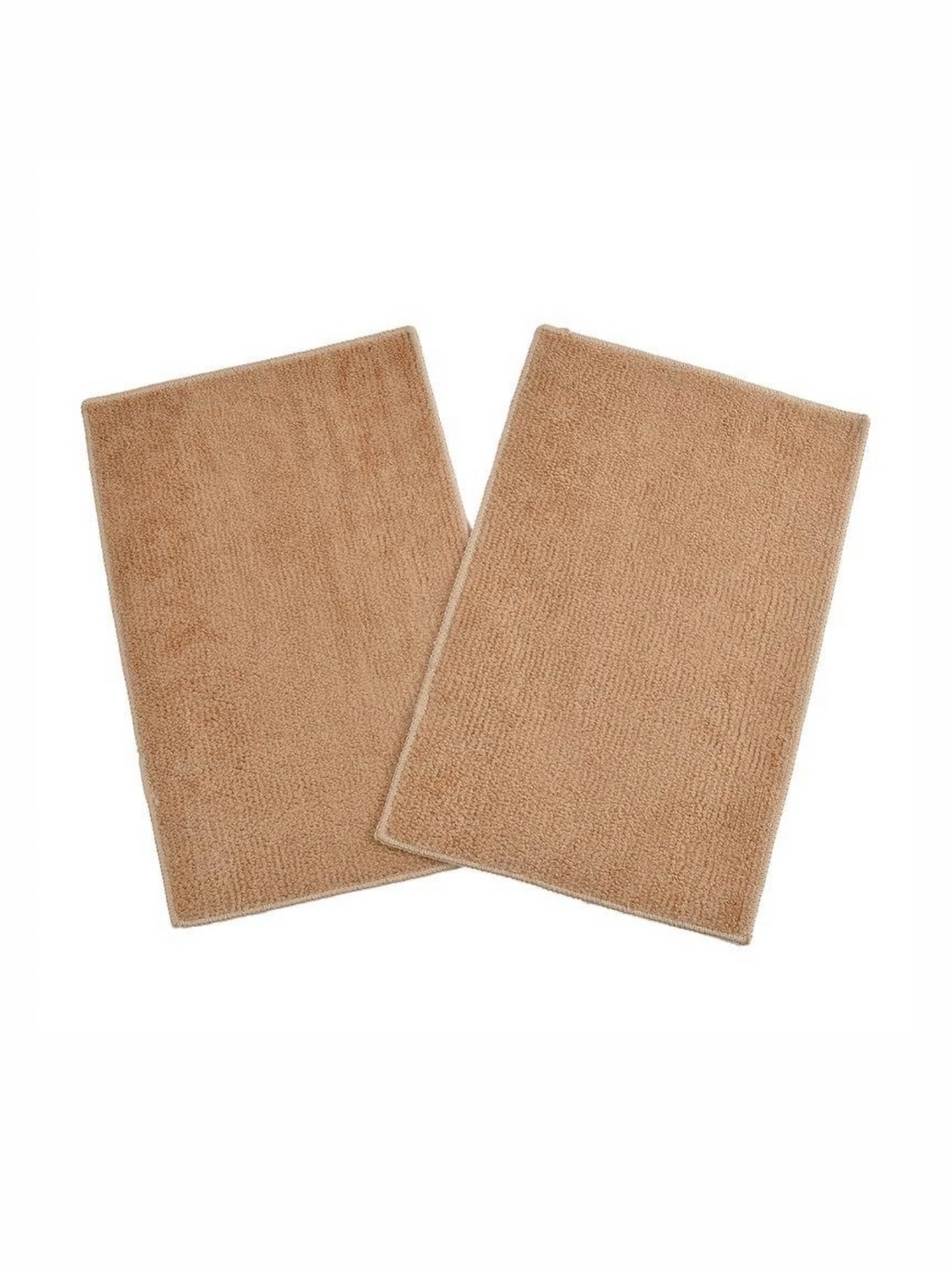 

MAA HOME CONCEPT Beige 2 Pieces Microfiber 1500 GSM Anti Skid Bath Rugs