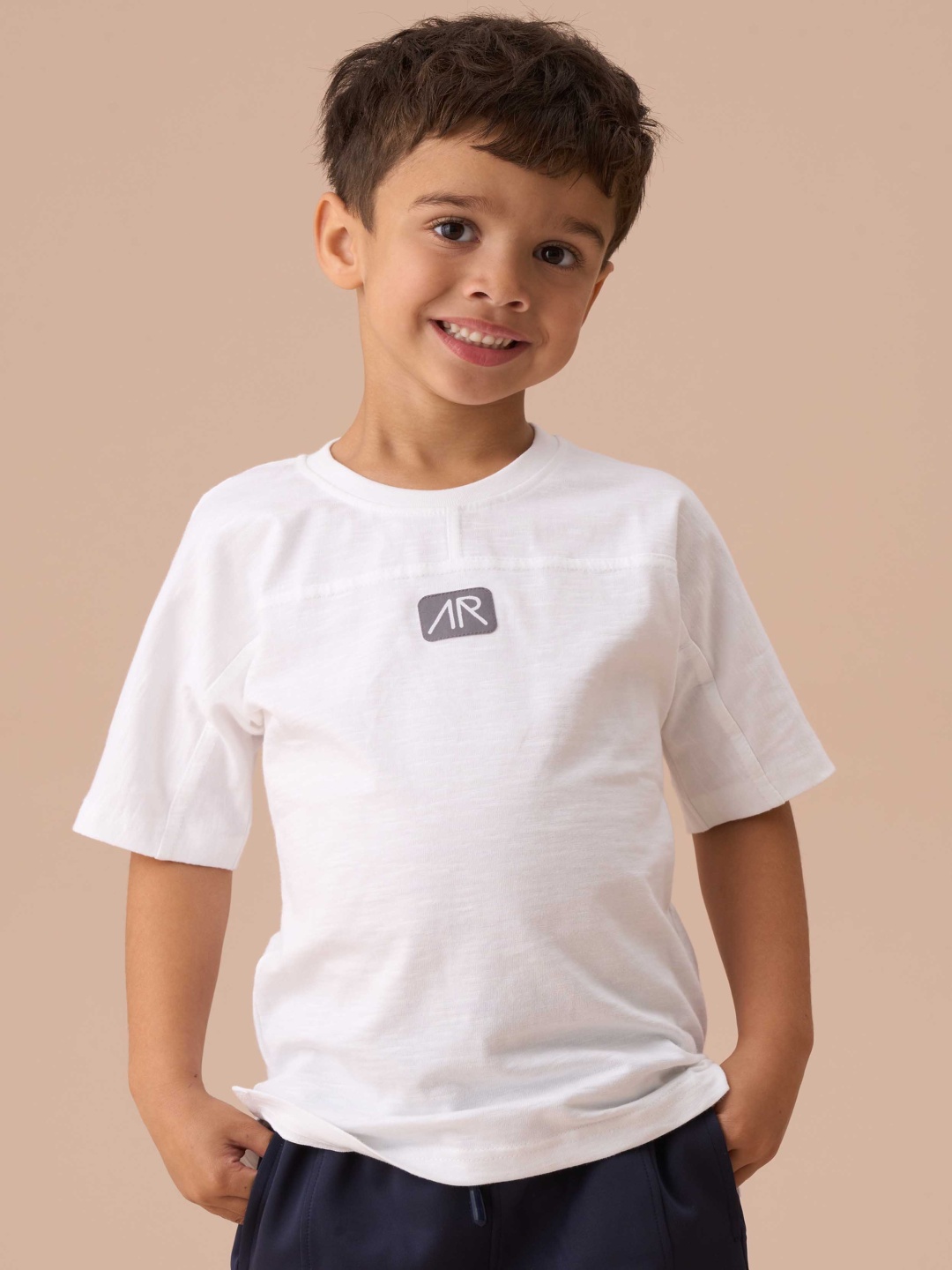 

Angel & Rocket Evan Panelled T Shirt, White