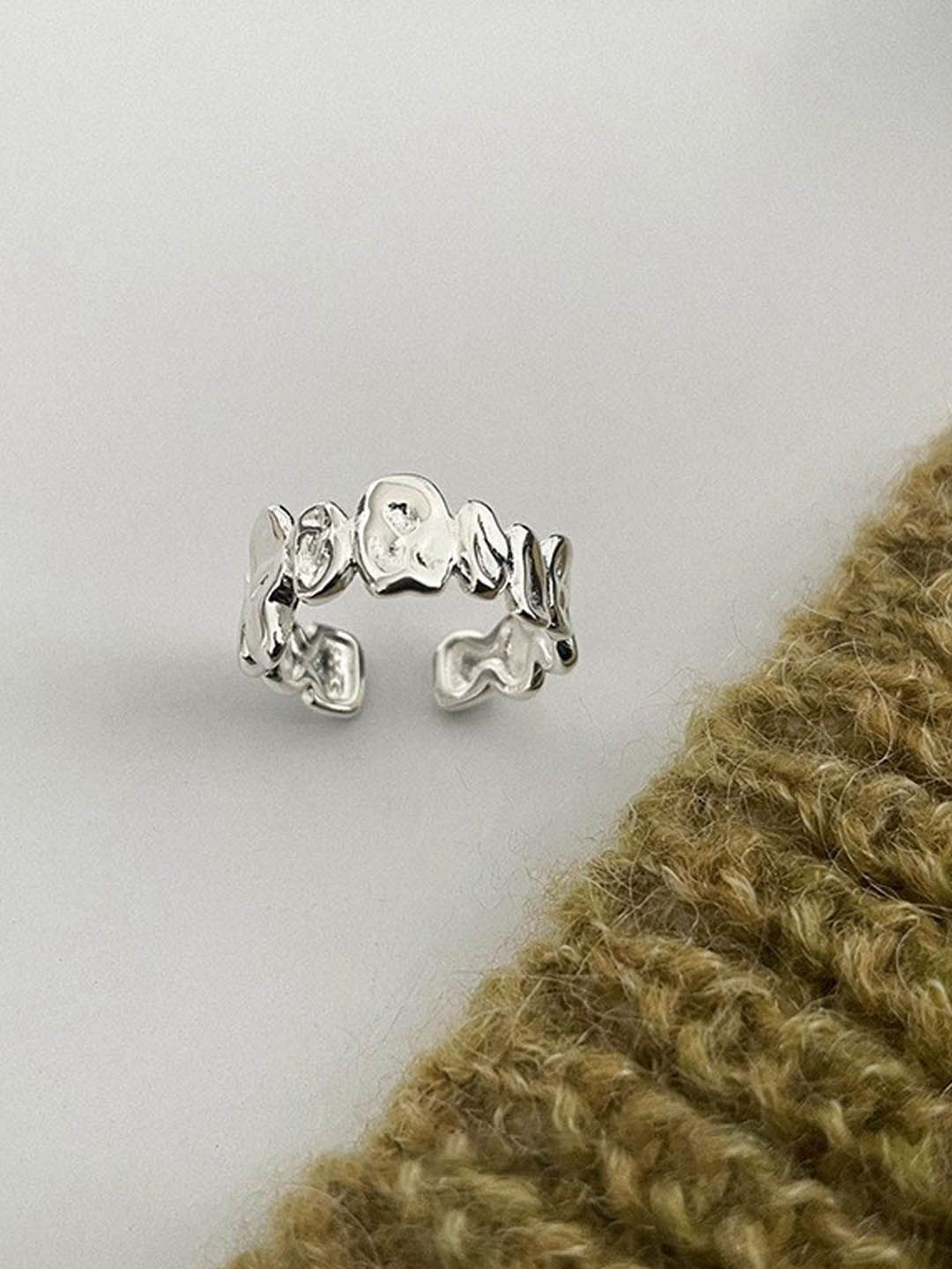 

StyleCast Elegant Silver-Plated Adjustable Finger Ring