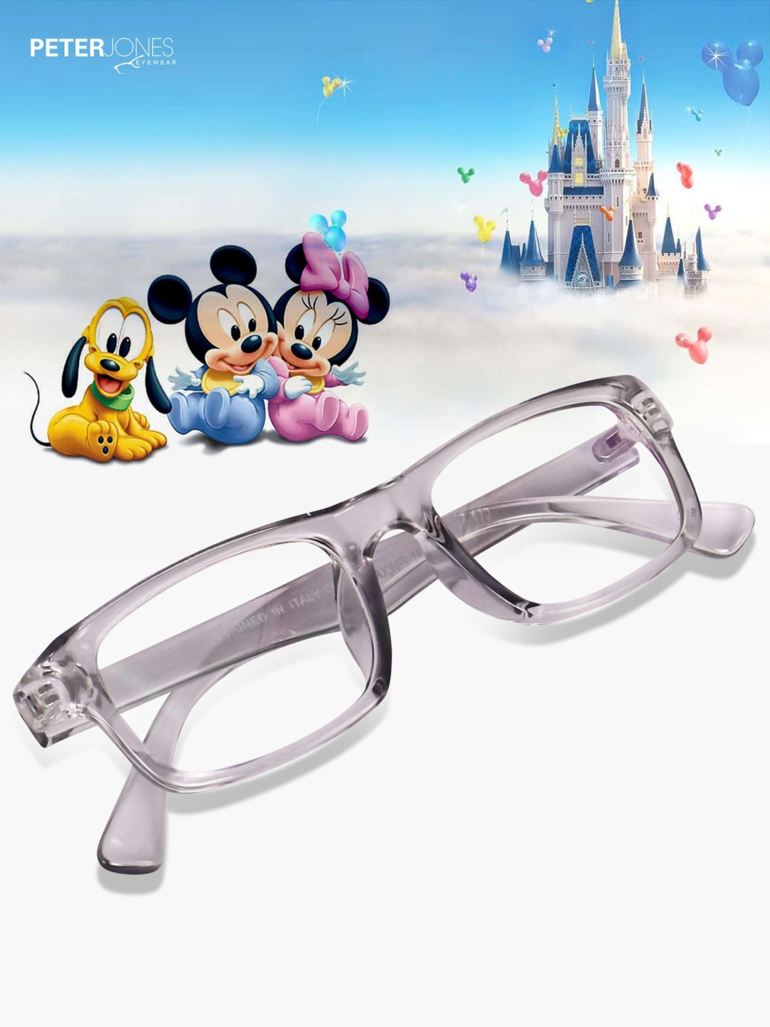 

Peter Jones Eyewear Unisex Kids Full Rim Rectangle Frames, Grey