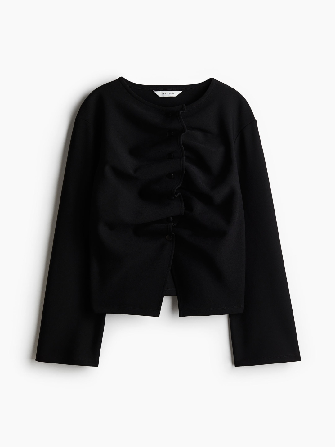 

H&M Ruched Cardigan, Black