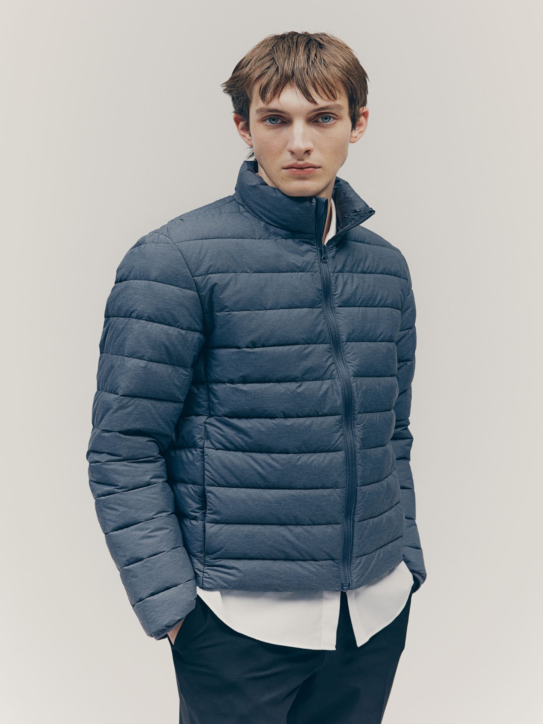 

H&M Slim Fit Lightweight Puffer Jacket, Blue