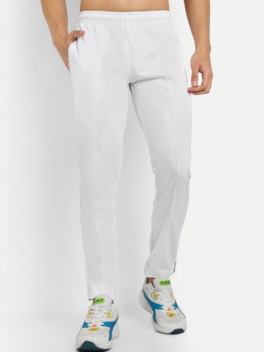 

Moda Rapido Men Side Stripes Slim Fit Track Pant, White