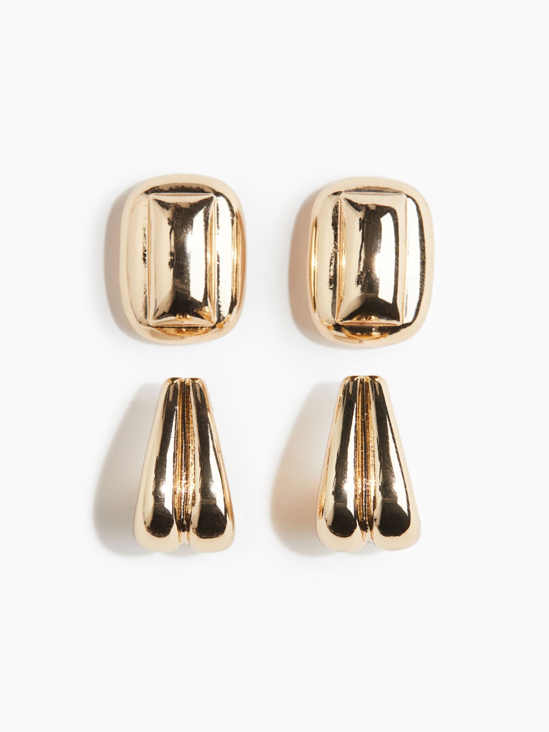 

H&M 2 Pairs Earrings, Gold