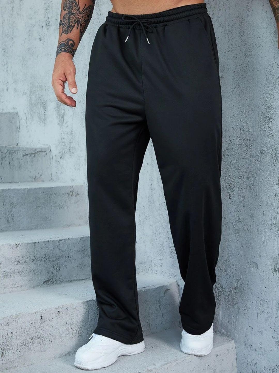 

FLYNOFF Men Regular Fit Track Pants, Black