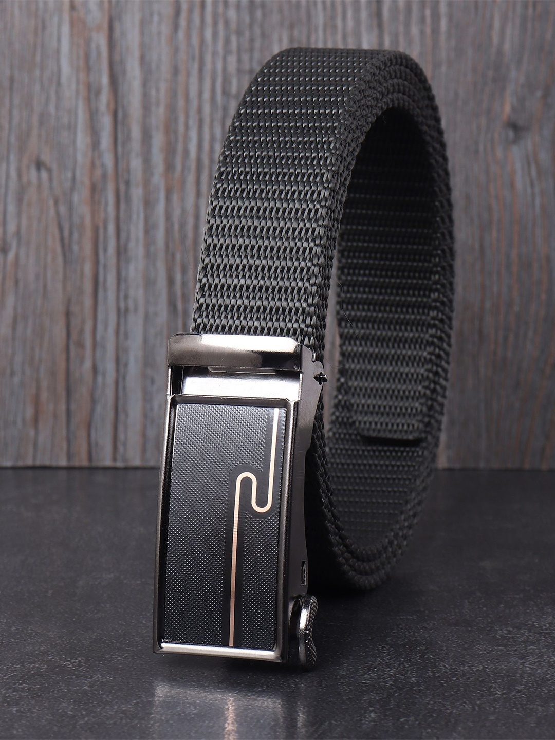 

Metronaut Men Textured Belt, Grey