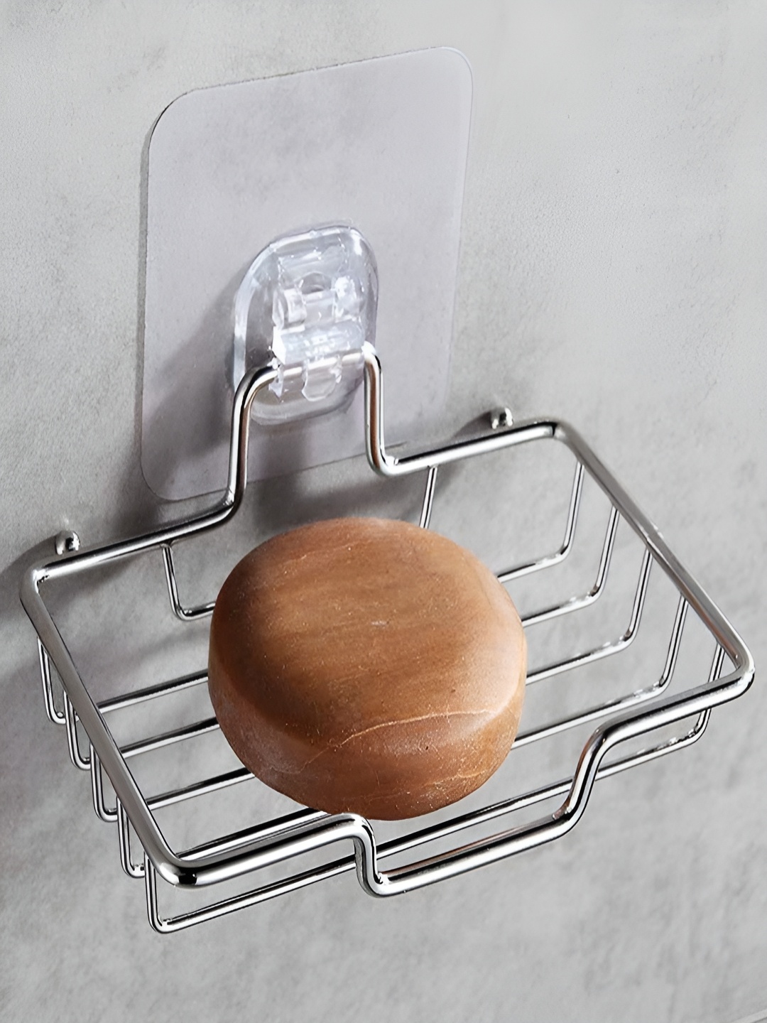 

HOKIPO Silver-Toned Solid Stainless Steel Soap Dish