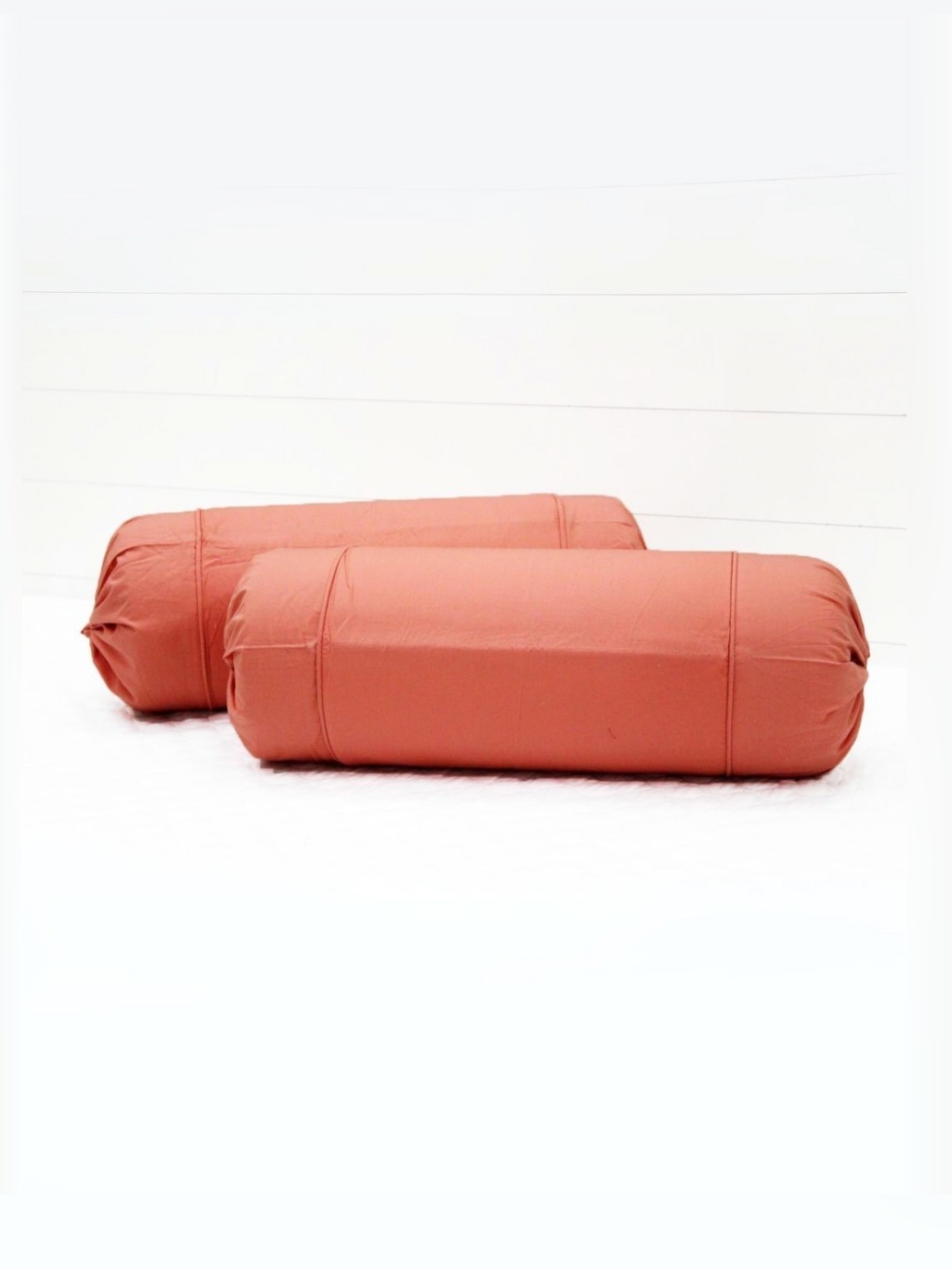 

Aurave 2-Pcs Peach 210 TC Cotton BolsterCovers