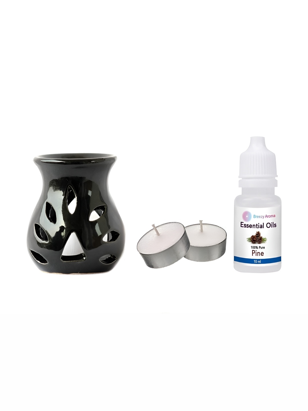 

Jaamso Royals Black & White Diffuser With Aroma Oil & 2 Tea Light Candles