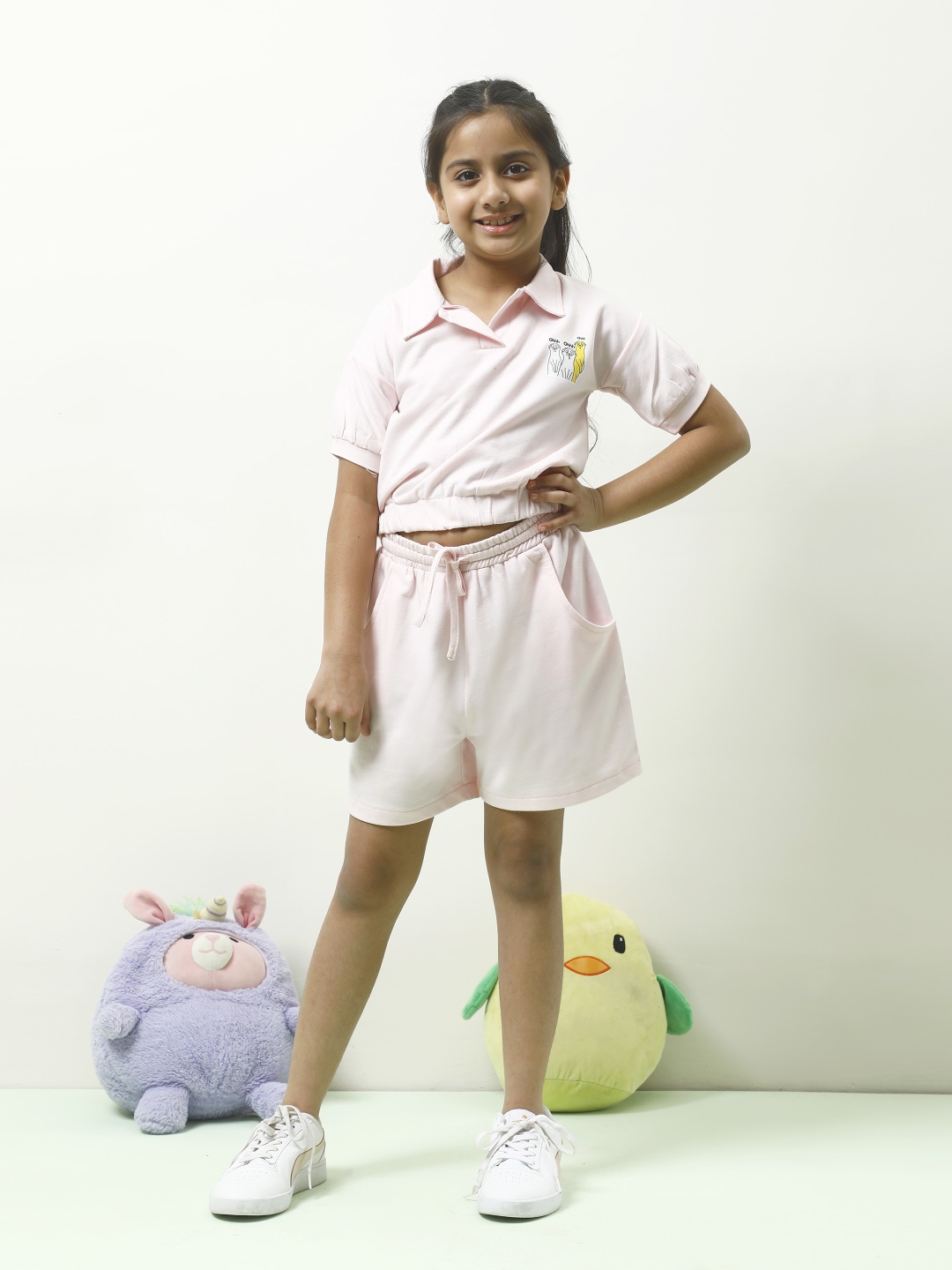 

Athena Girls T-shirt With Short, Pink
