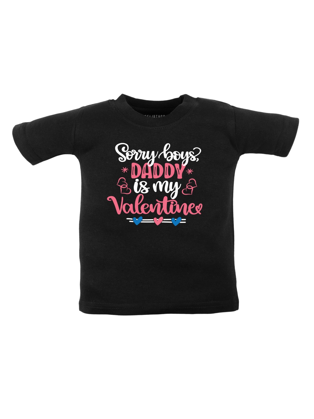 

FFLIRTYGO Unisex Kids Typography Printed Round Neck Cotton T-shirt, Black