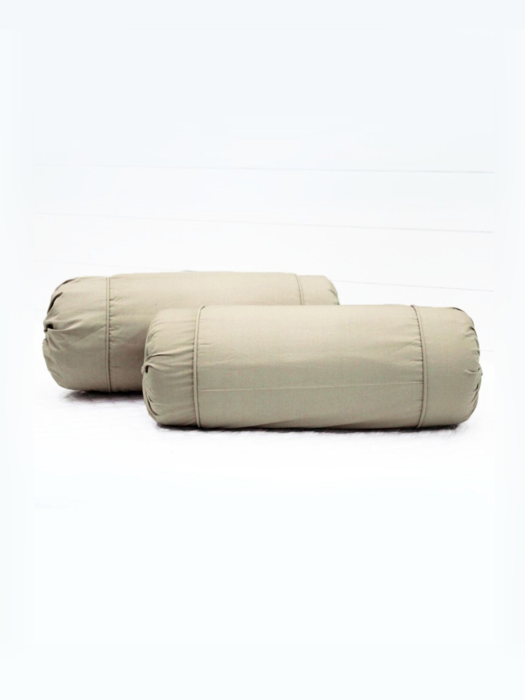 

Aurave Khaki 2 Pieces Cotton 210 TC Bolster Covers