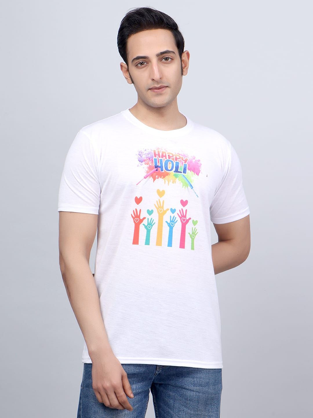 

Qure Vintage Men Graphic Printed Round Neck Cotton T-shirt, White