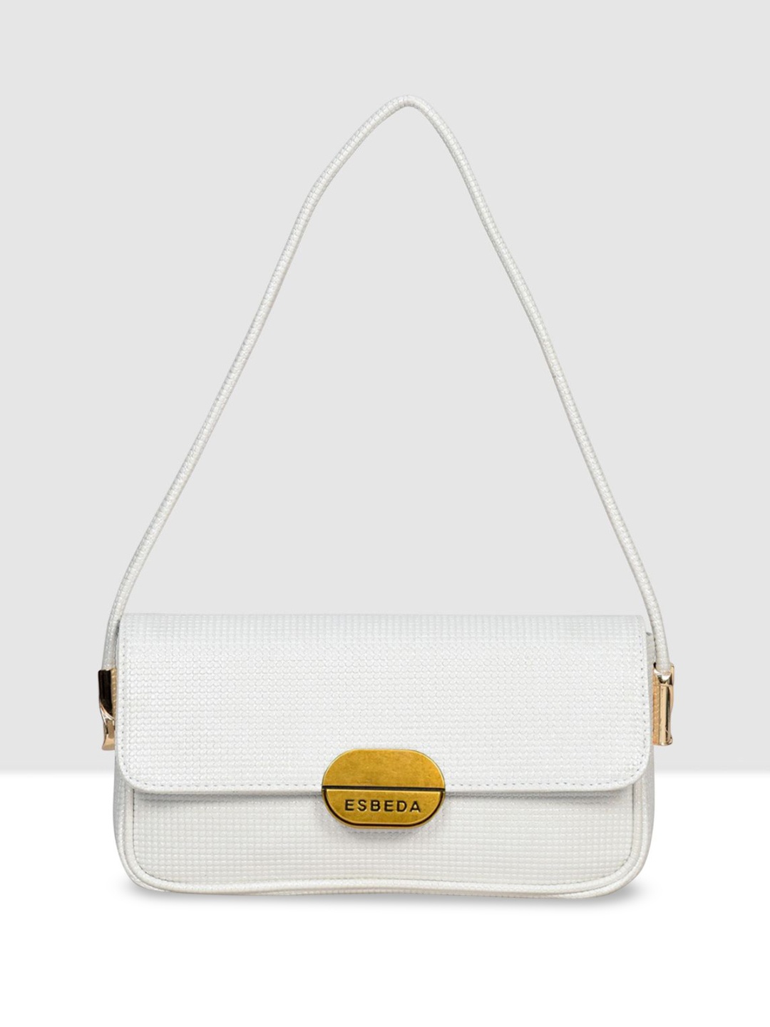 

ESBEDA Women Textured Structured Shoulder Bag, White