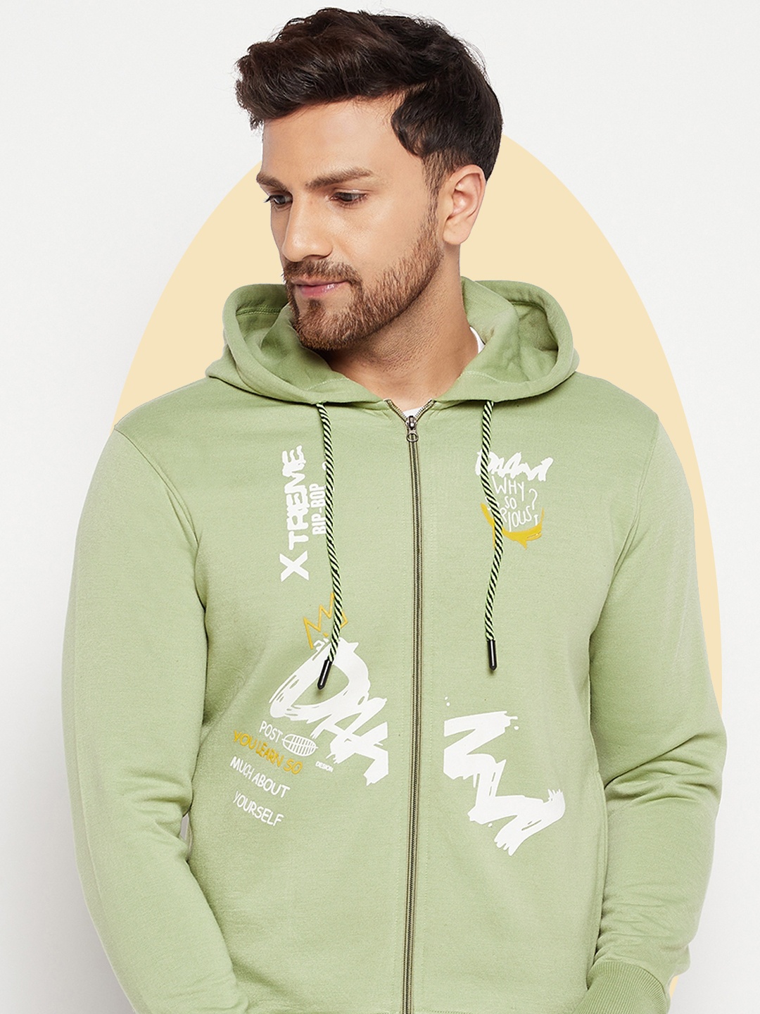 

LYCOS Men Printed Sweatshirt, Sea green