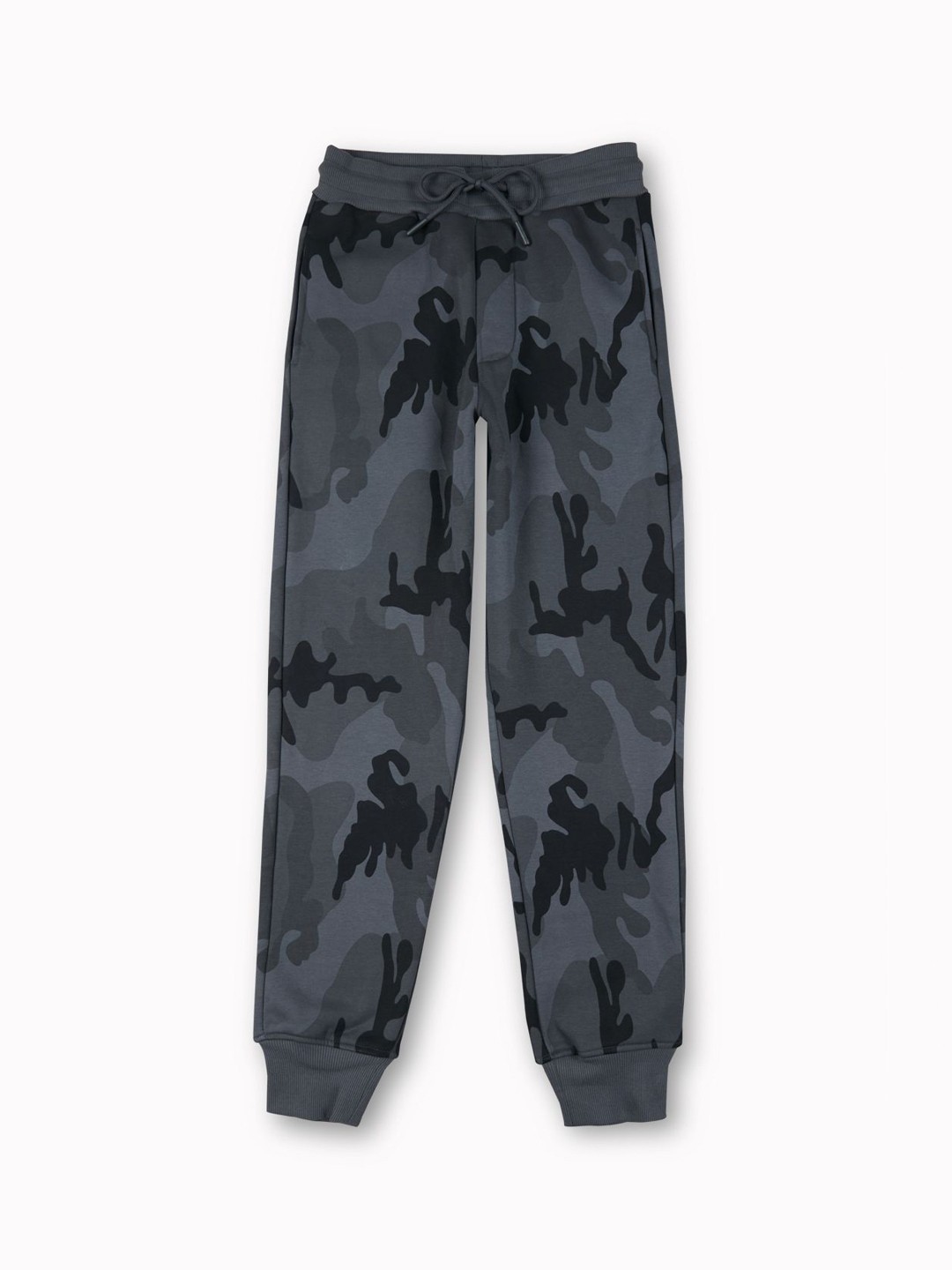 

Gini and Jony Boys Camouflage Printed Cotton Joggers, Grey